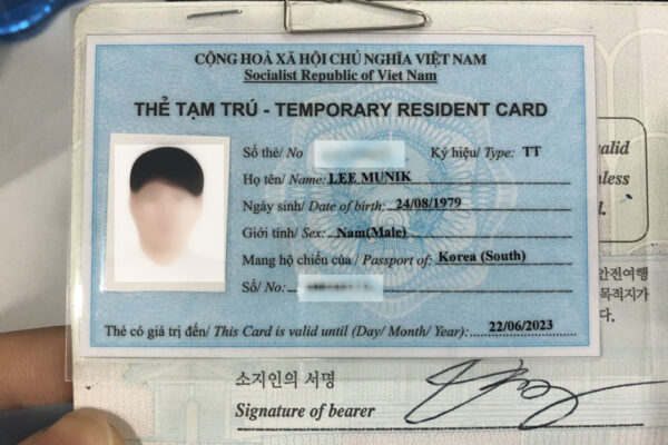 thẻ tạm trú